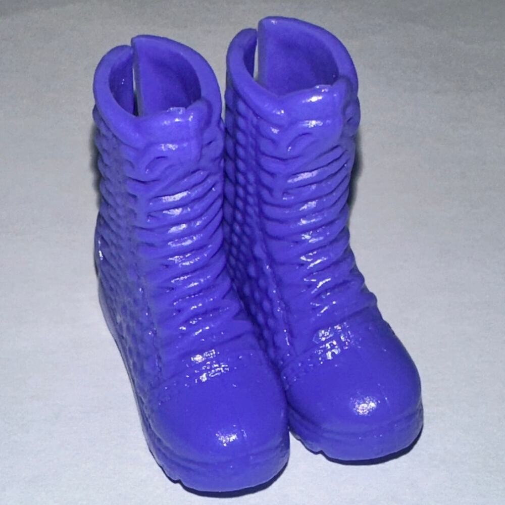 Mattel Barbie Doll Shoes Purple Lace-Up Tall Hiking Fashion Boots
